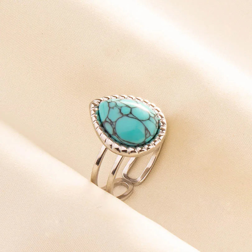 Ethnic Stackable Turquoise Finger Ring