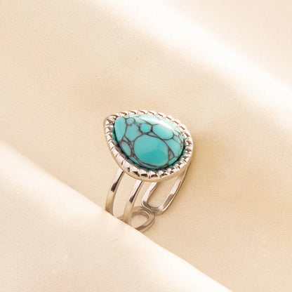 Ethnic Stackable Turquoise Finger Ring