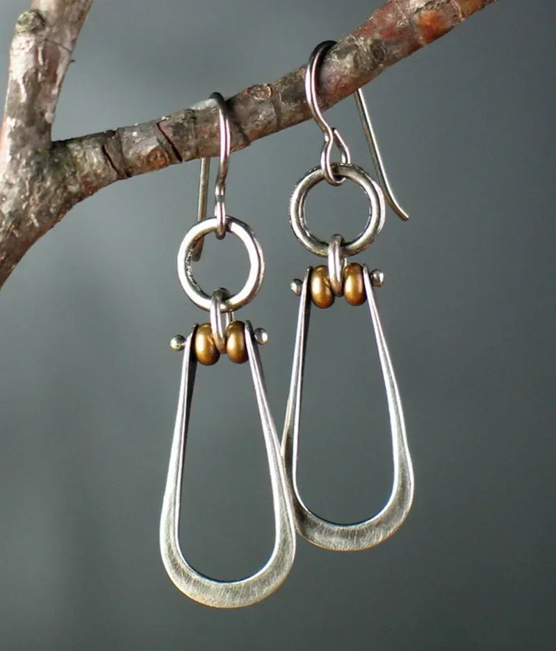 Vintage Ethnic Hook Pendant Earrings