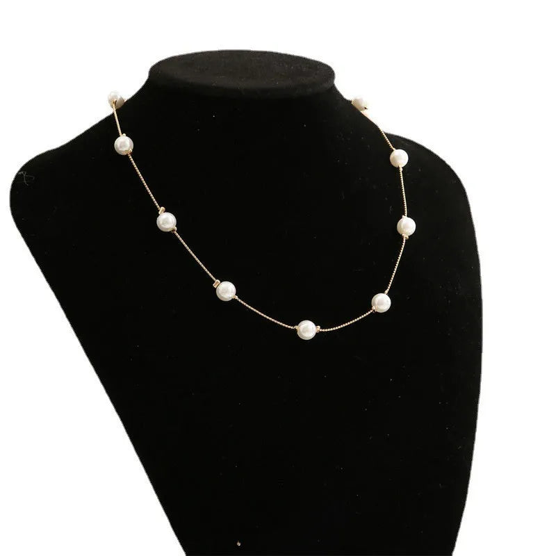 Neck Chain Pearl Choker Necklace