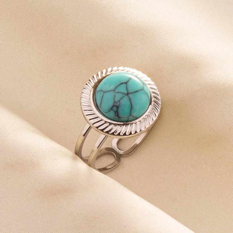 Ethnic Stackable Turquoise Finger Ring