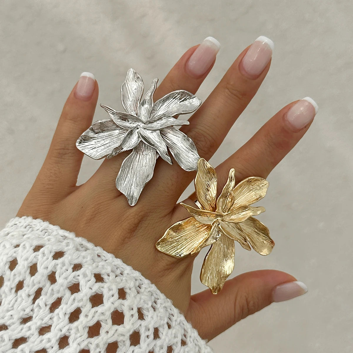 Boho Statement Flower Ring
