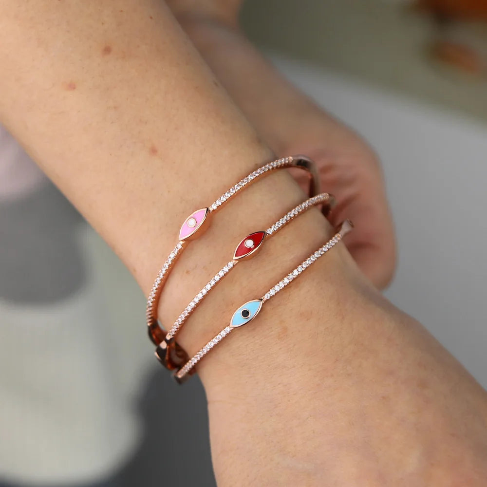 Rose Gold Color Evil Eye Bracelet