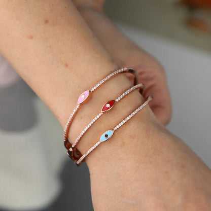 Rose Gold Color Evil Eye Bracelet