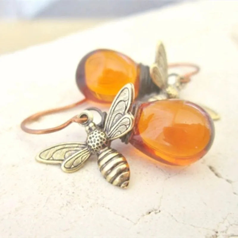 Crystal Bee Crystal Earrings