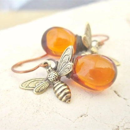 Crystal Bee Crystal Earrings