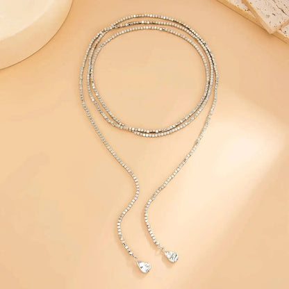 Elegant Boho Lariat Y-Necklace with Beaded Accents