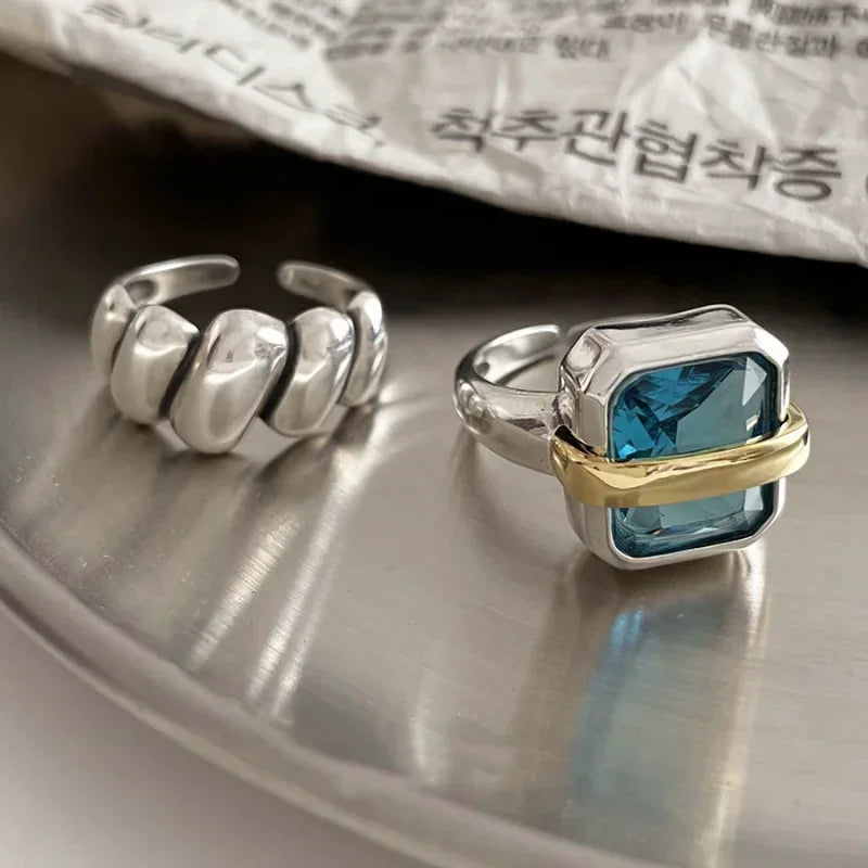 Vintage Blue Zircons Rings