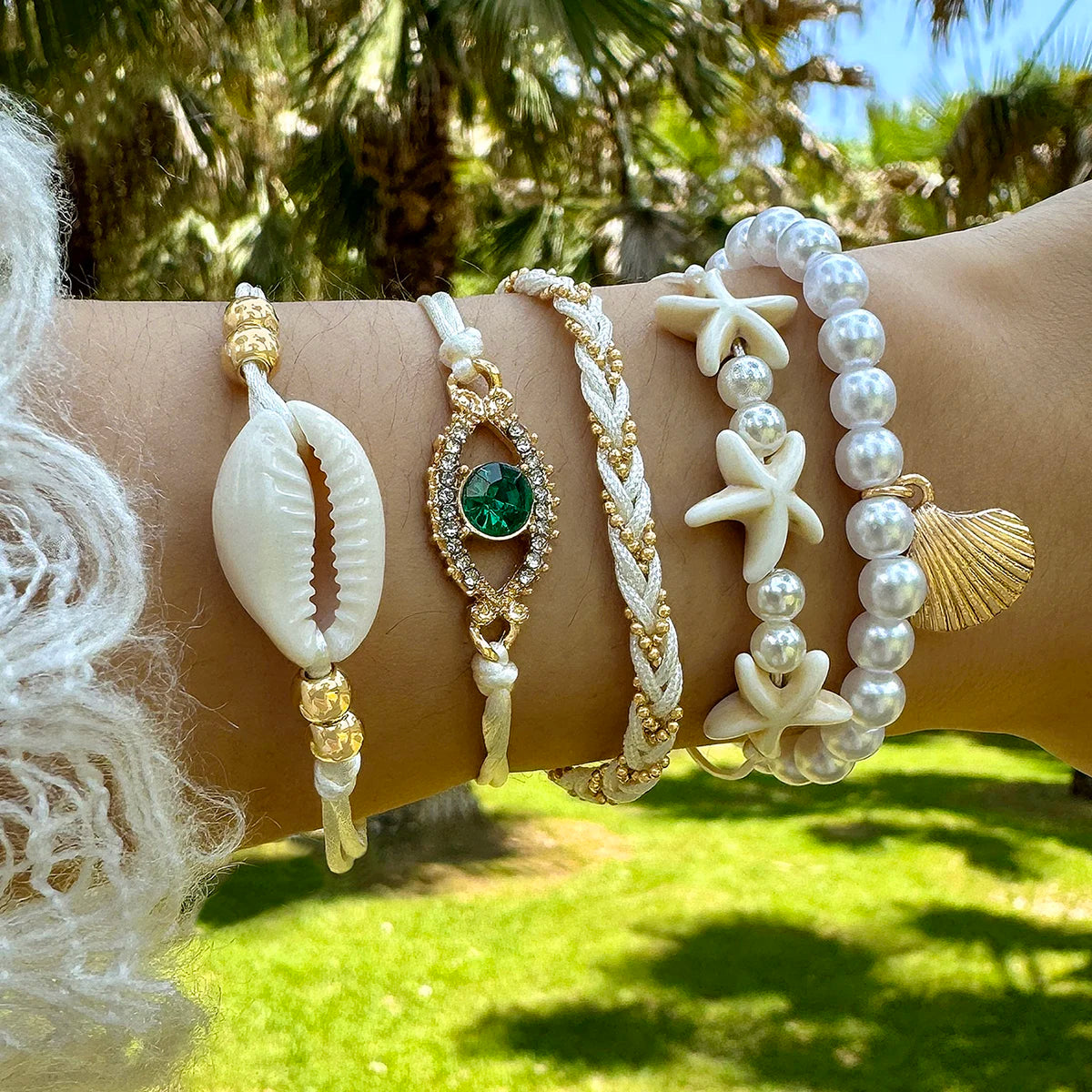 4343551754Pearl Shell Beaded Bracelets2582