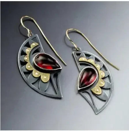 Vintage Ethnic Hook Pendant Earrings