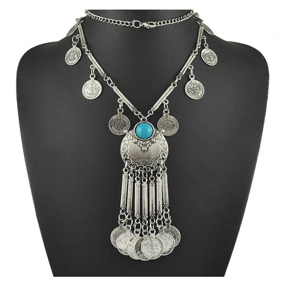 Gypsy  Coin Necklace boho Chic 