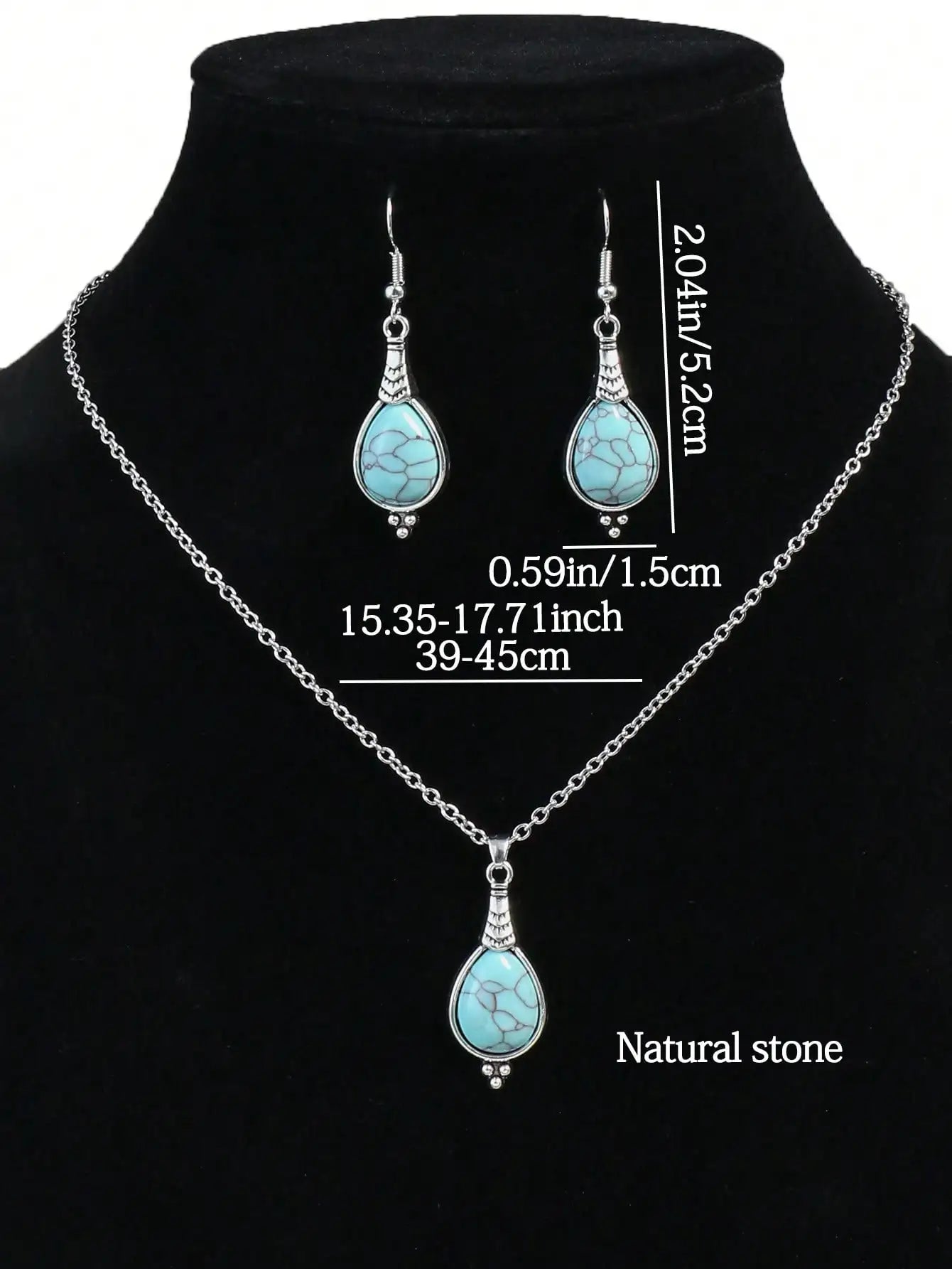 Boho-Chic Inlaid Pendant Set