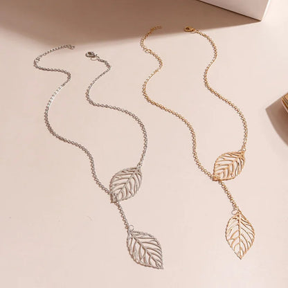 Double Leaves Necklaces Boho free spirit 