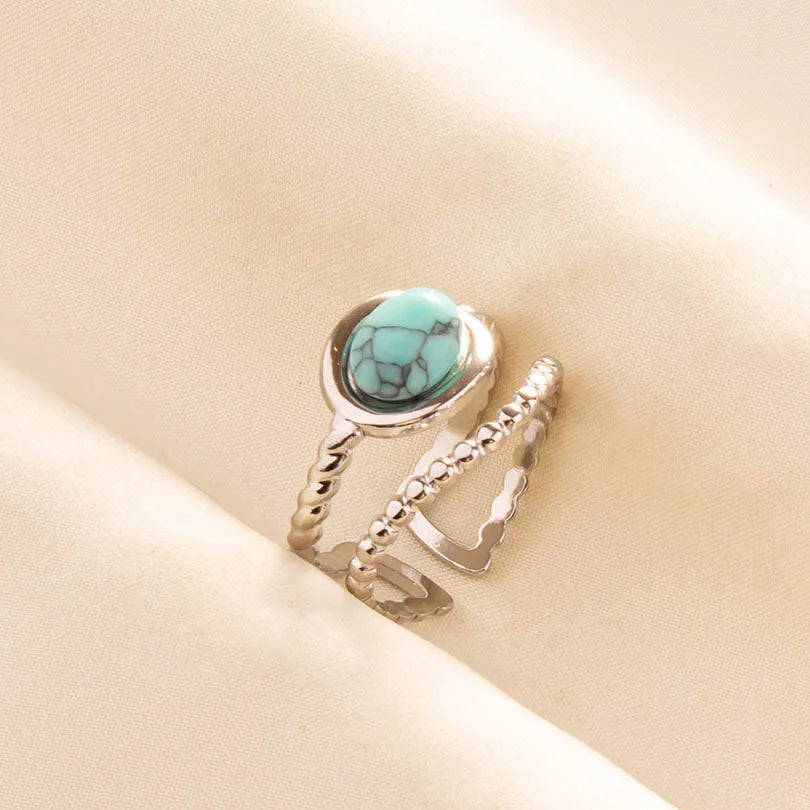 Ethnic Stackable Turquoise Finger Ring