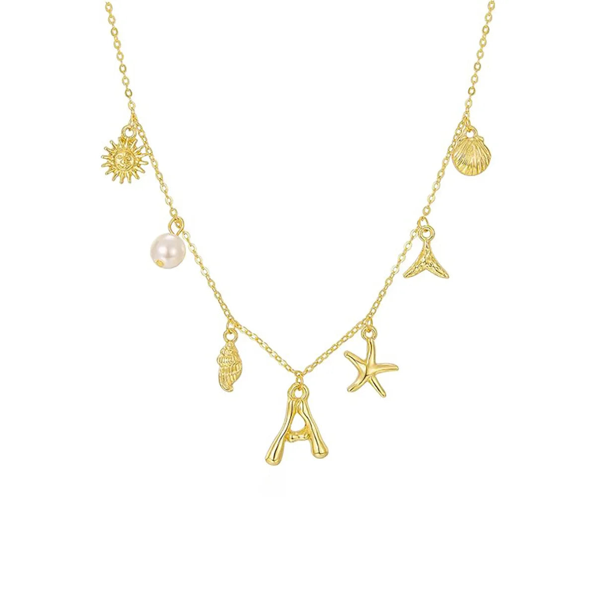 A-Z Boho Starfish Necklace