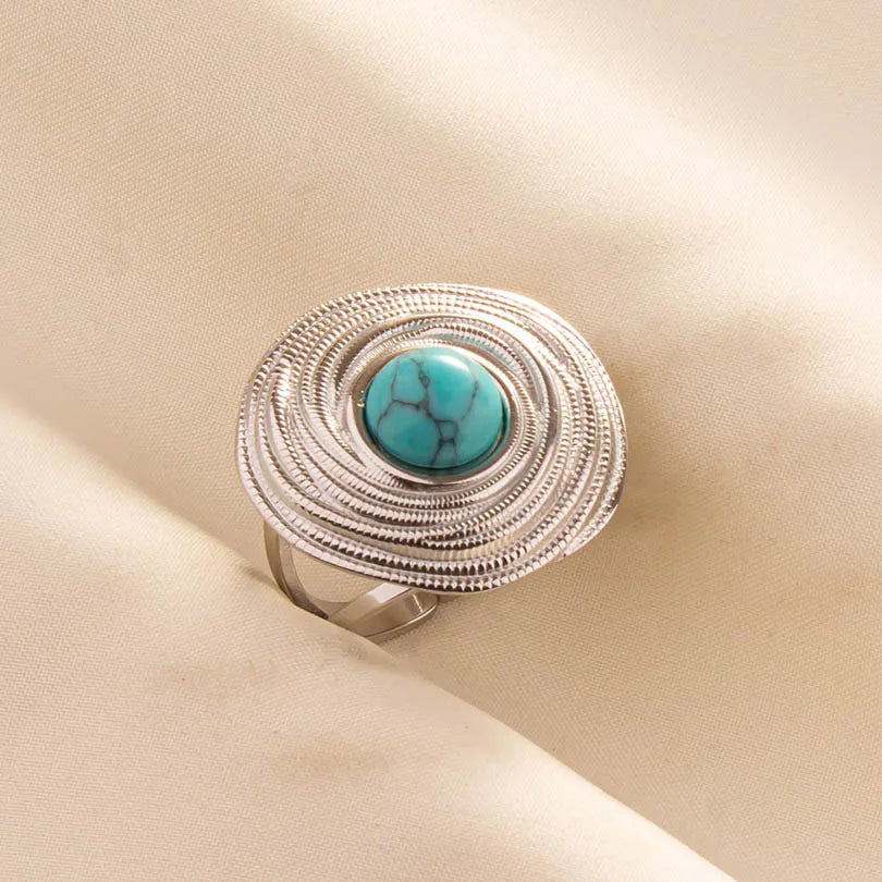 Ethnic Stackable Turquoise Finger Ring