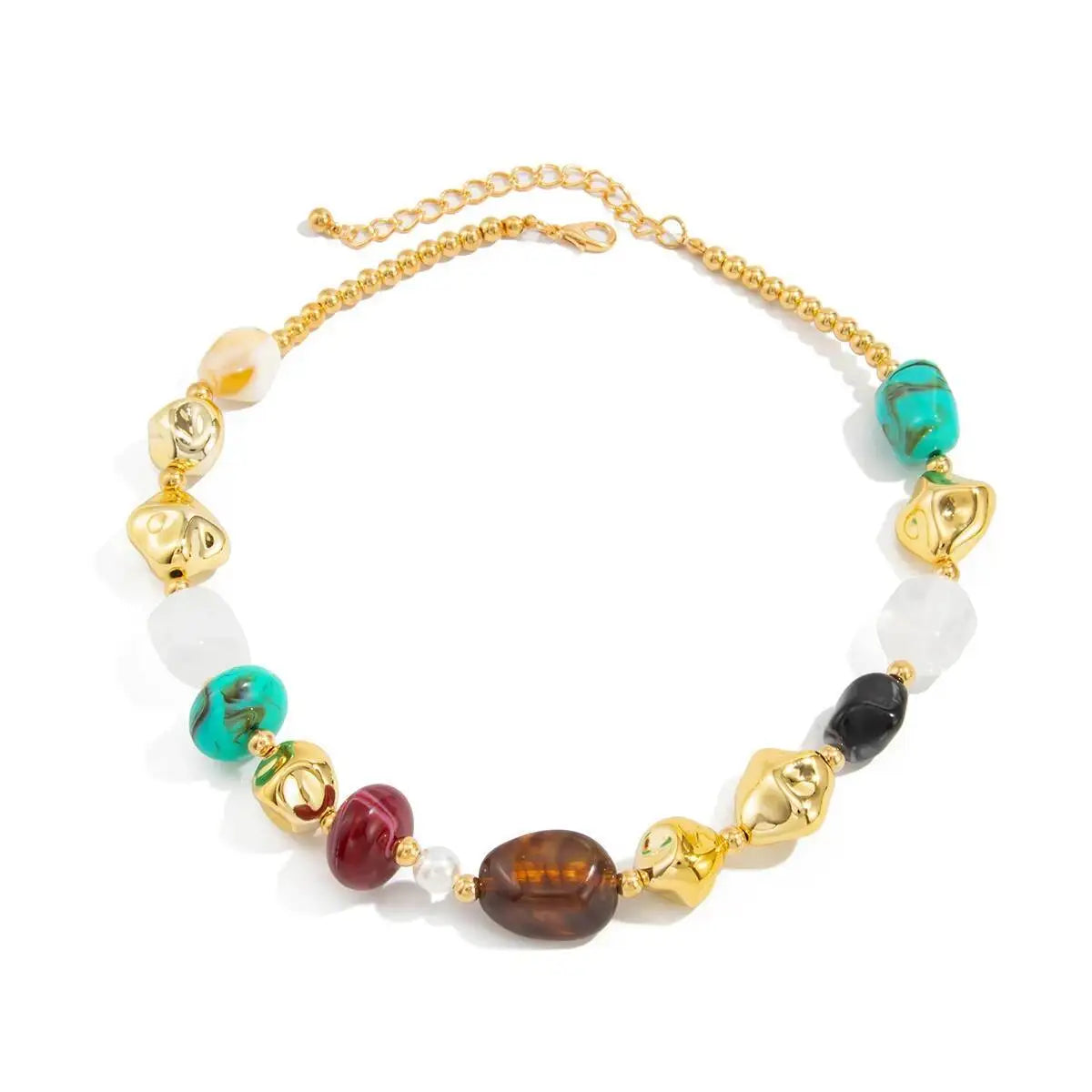 Colorful Bohemian Resin Bead Neck Chain
