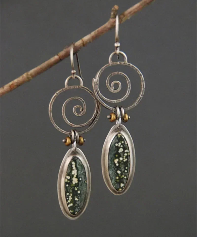 Vintage Ethnic Hook Pendant Earrings