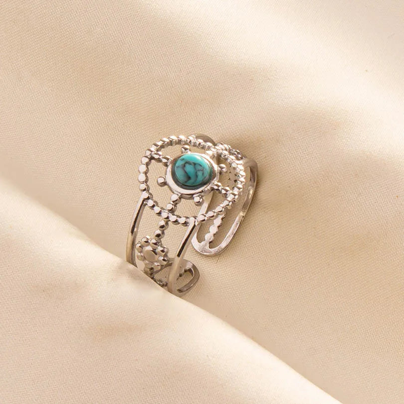 Ethnic Stackable Turquoise Finger Ring