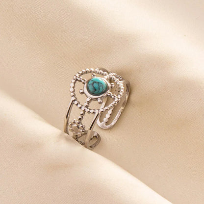 Ethnic Stackable Turquoise Finger Ring