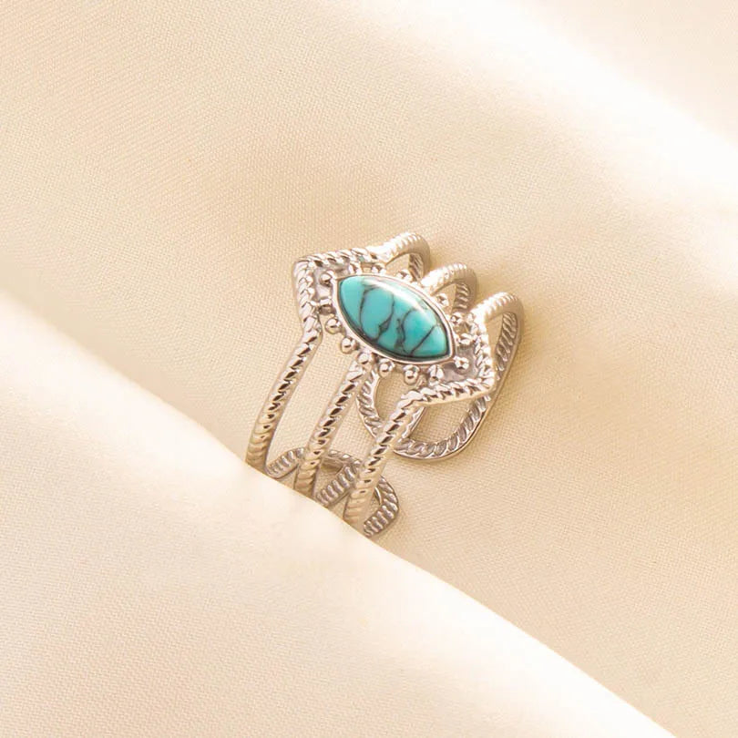 Ethnic Stackable Turquoise Finger Ring