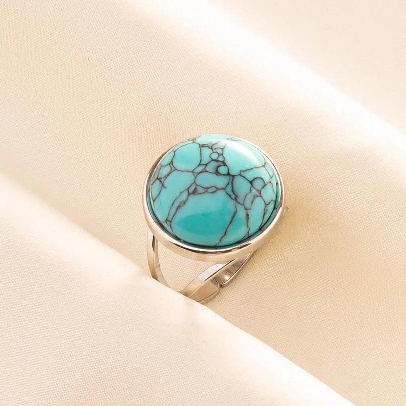 Ethnic Stackable Turquoise Finger Ring