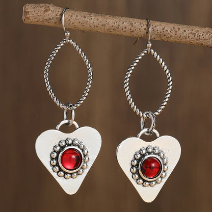 Natural Stone Boho Hook Earrings – Unique Mother’s Day Gift