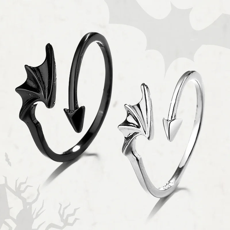 Crystal Angel & Demon Couple Rings