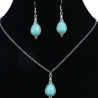 Boho-Chic Inlaid Pendant Set