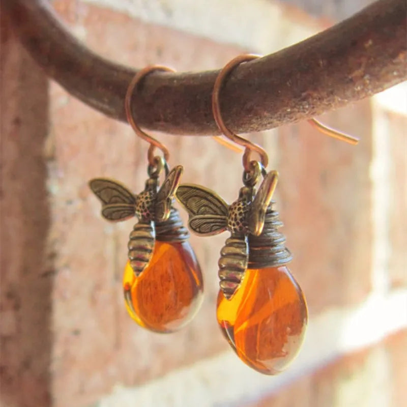 Crystal Bee Crystal Earrings