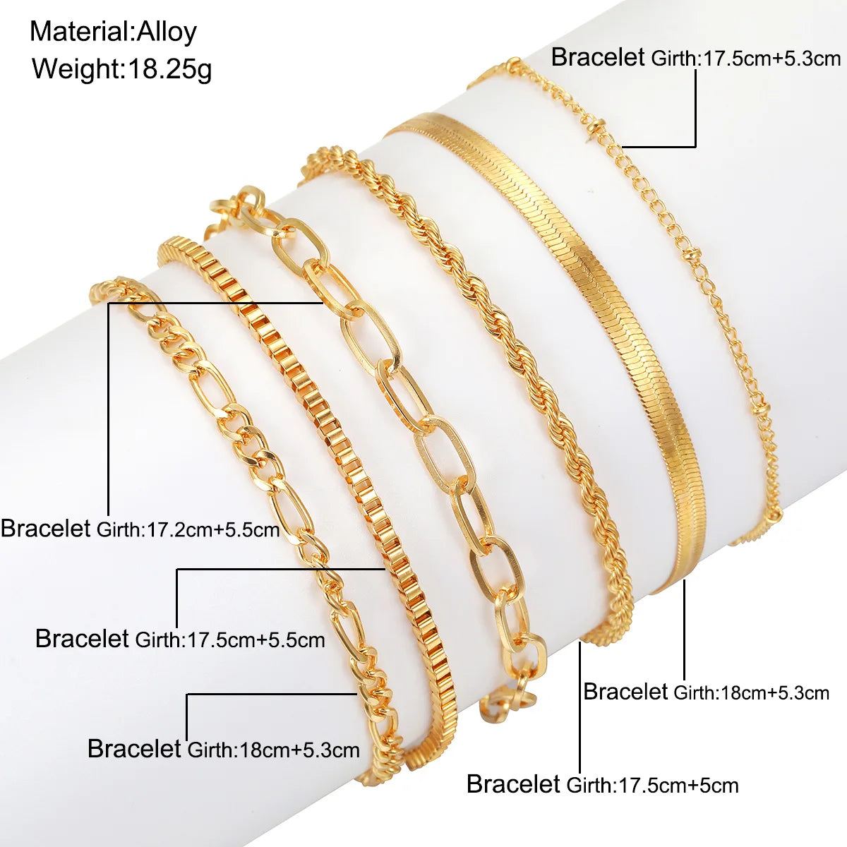 6-Piece Set Multi-layer Bracelets