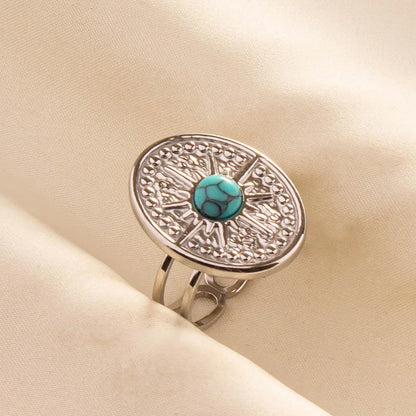Ethnic Stackable Turquoise Finger Ring