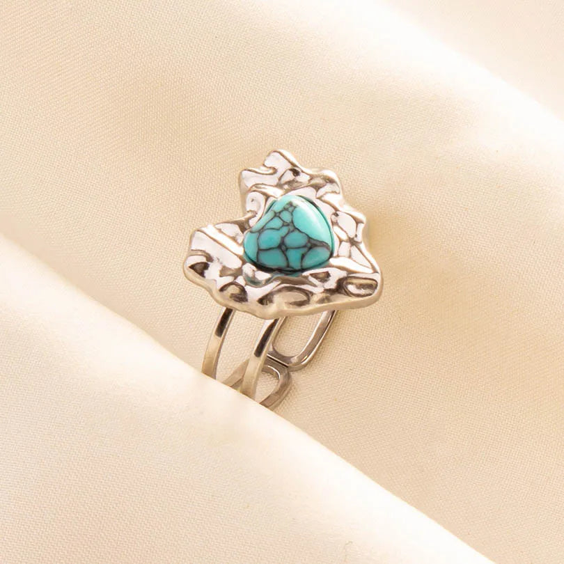 Ethnic Stackable Turquoise Finger Ring