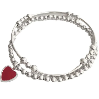 Red Heart Beads Chain Bracelets