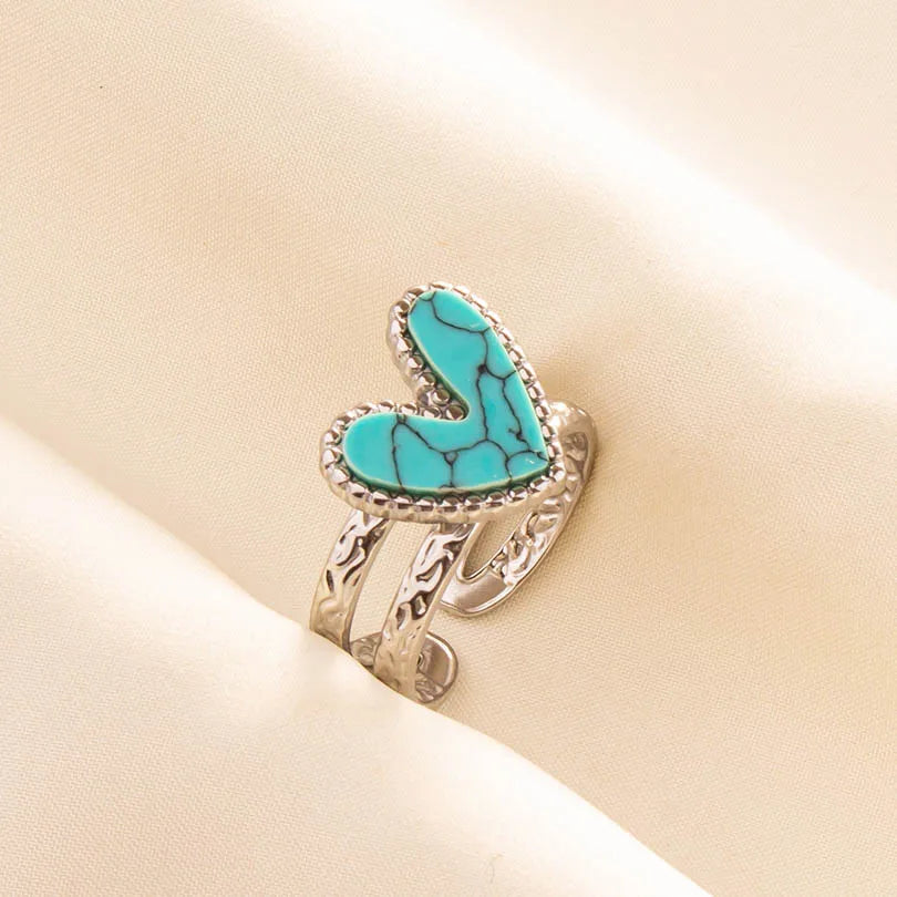 Ethnic Stackable Turquoise Finger Ring