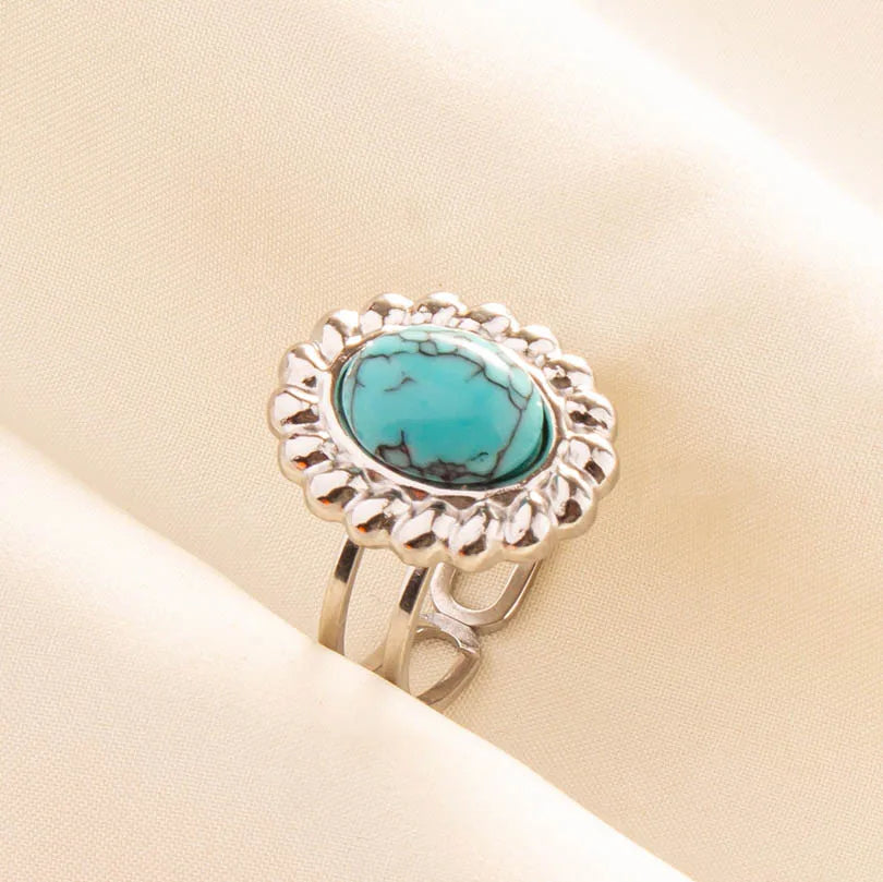 Ethnic Stackable Turquoise Finger Ring