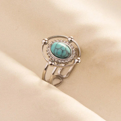 Ethnic Stackable Turquoise Finger Ring