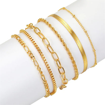 6Pcs Gold Bracelet Set bohemian lifestyle 