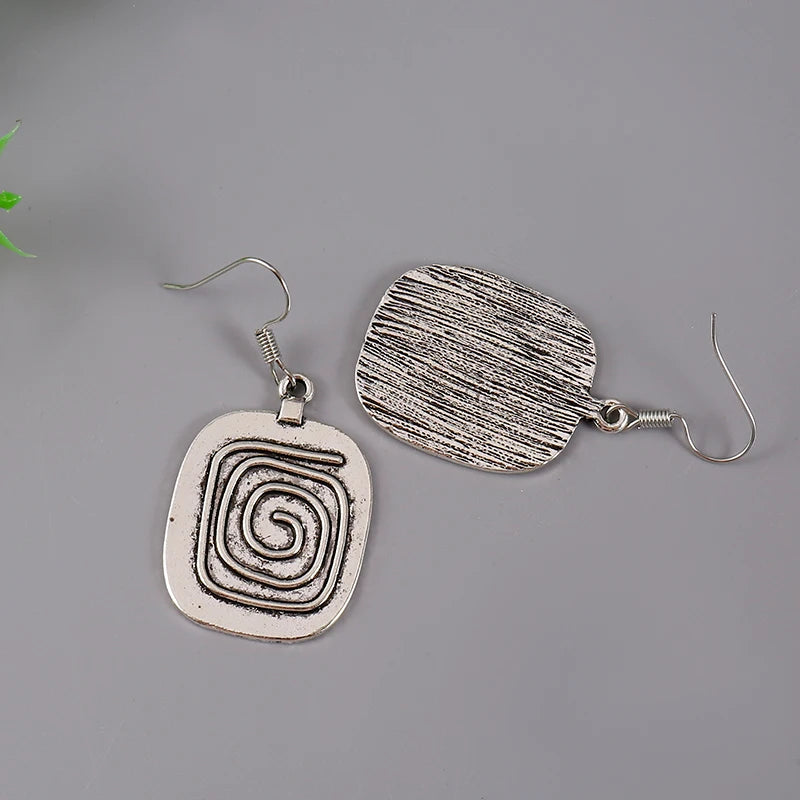 Spiral Dangle Earrings boho chic jewelry