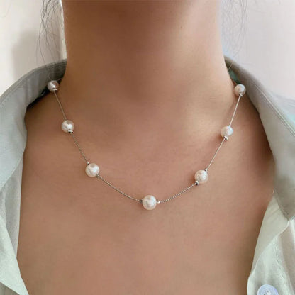 Neck Chain Pearl Choker Necklace