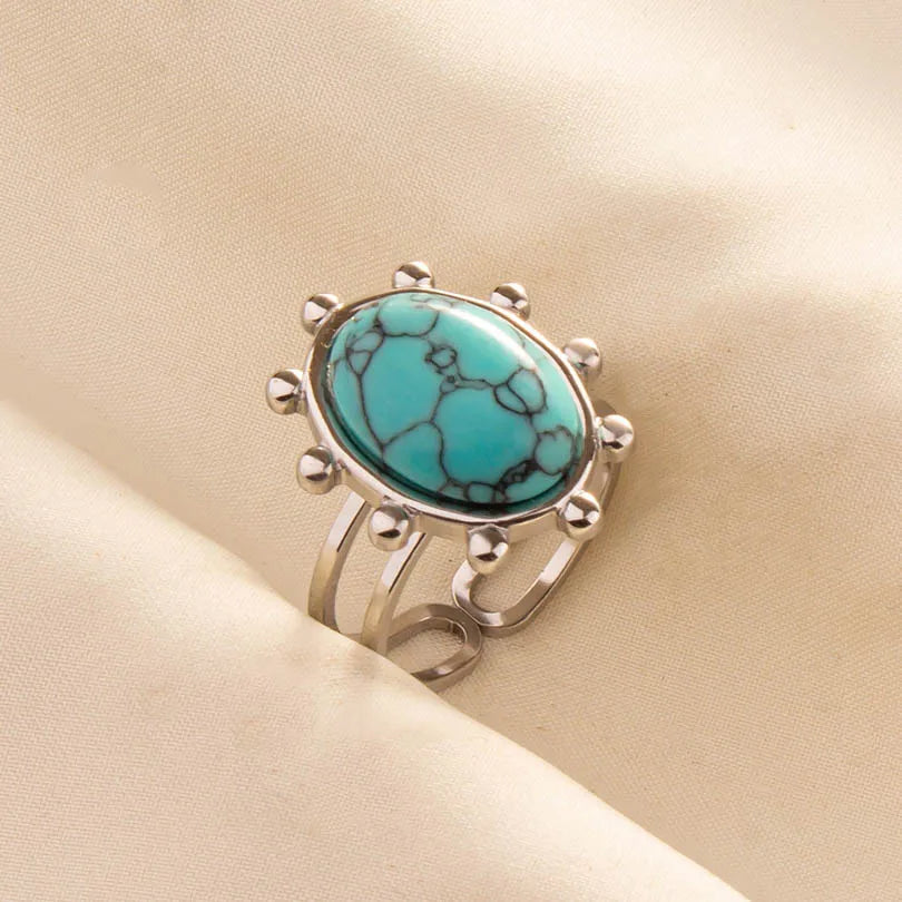 Ethnic Stackable Turquoise Finger Ring
