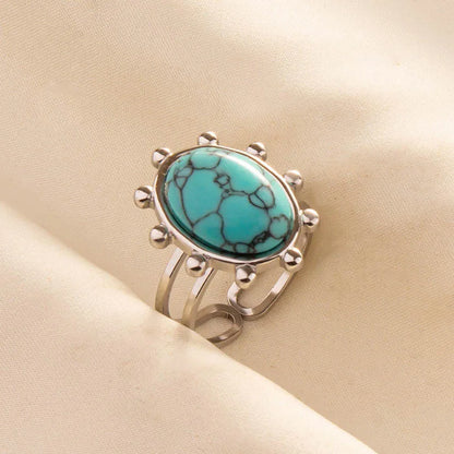 Ethnic Stackable Turquoise Finger Ring