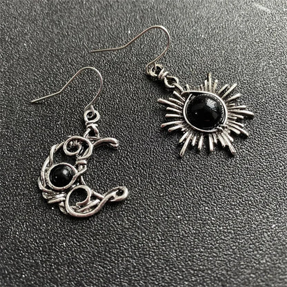 Sun And Moon Earrings boho chic free spirit 