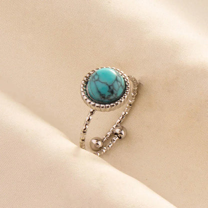 Ethnic Stackable Turquoise Finger Ring