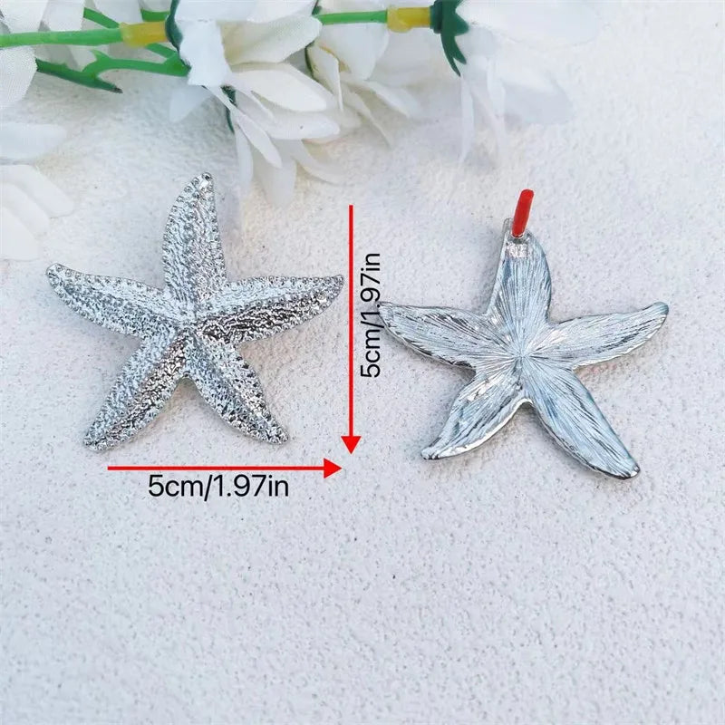 Large Metal Starfish Stud Earrings boho chic 