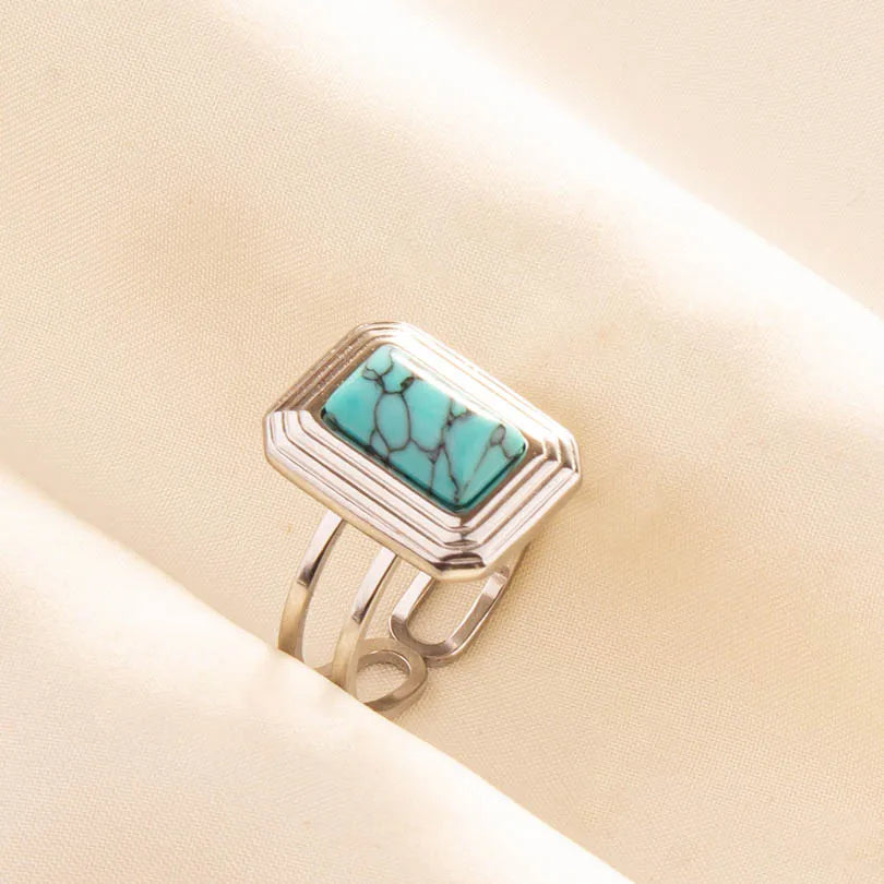 Ethnic Stackable Turquoise Finger Ring