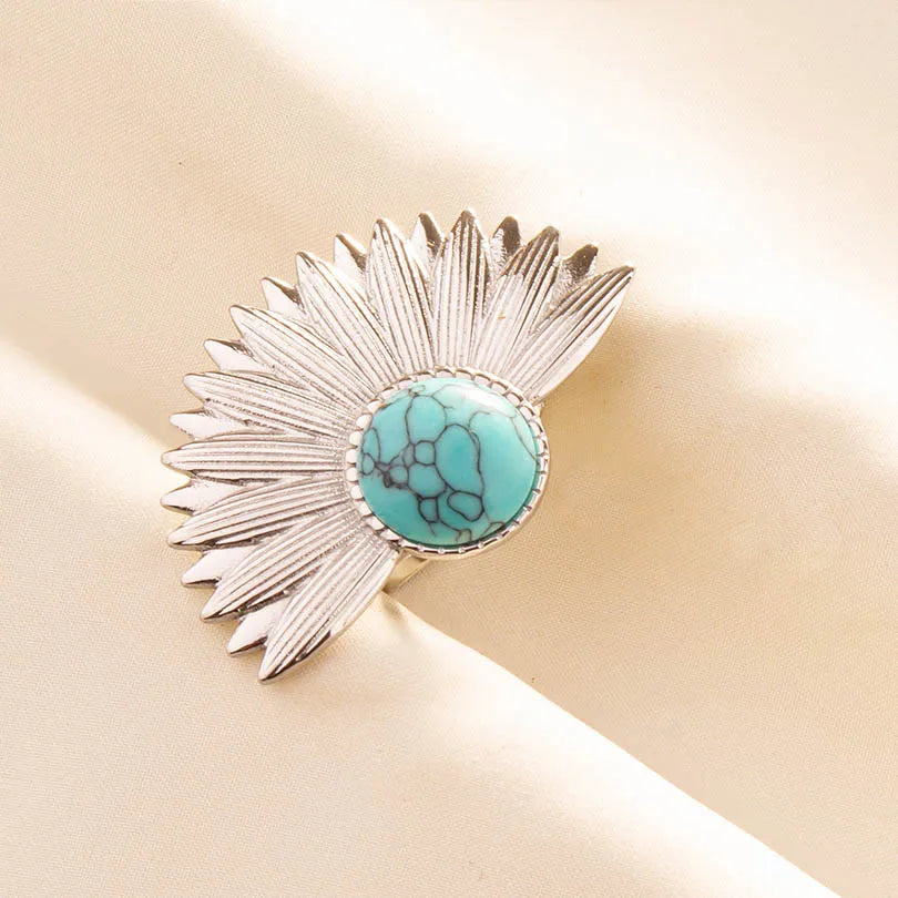 Ethnic Stackable Turquoise Finger Ring