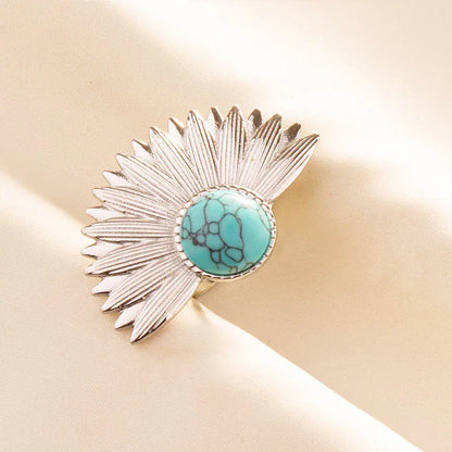 Ethnic Stackable Turquoise Finger Ring
