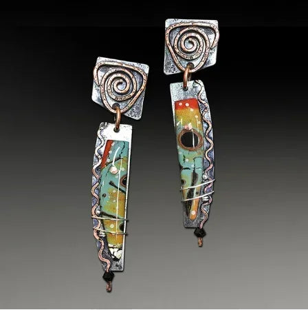 Vintage Ethnic Hook Pendant Earrings