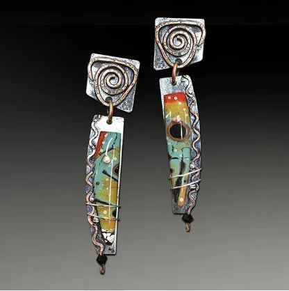 Vintage Ethnic Hook Pendant Earrings